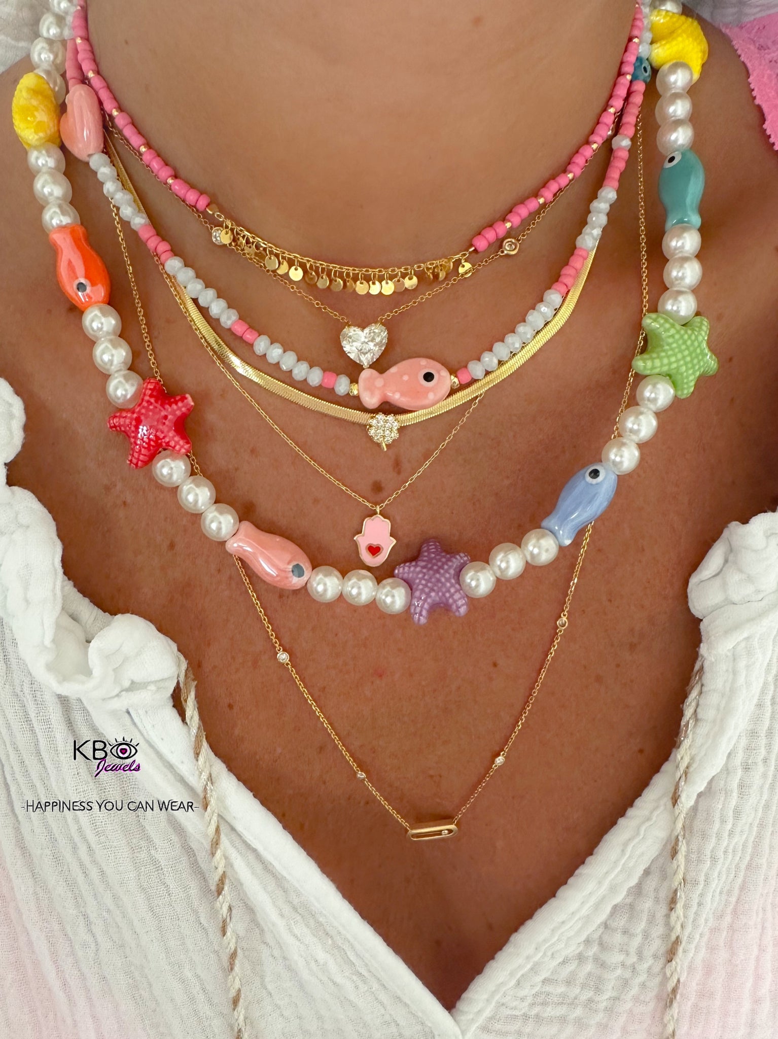 Brown & Pink Beaded Necklace – Joey J. Jewelry